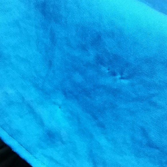 Apostrophe blue silk-like skirt Sz 6 - Picture 2 of 2